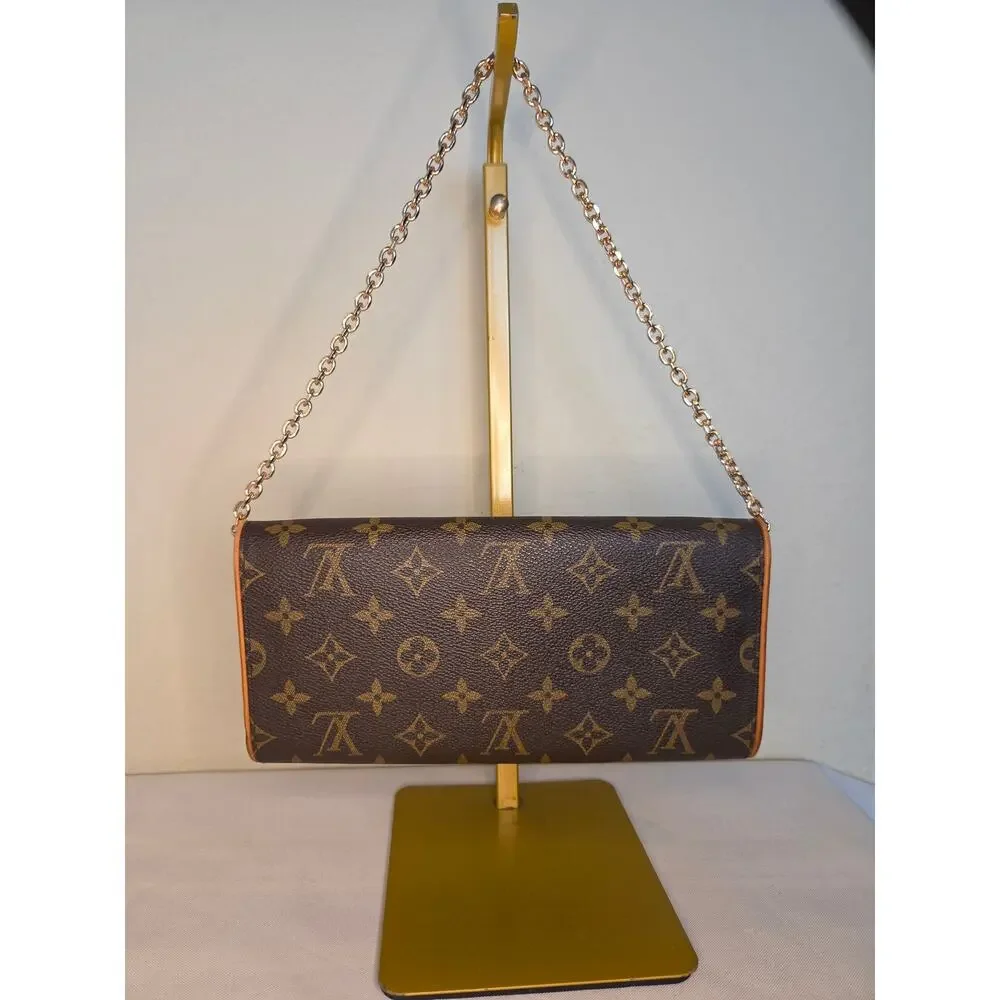 Louis Vuitton Vintage Monogram Twin Pochette GM LV Bag Clutch